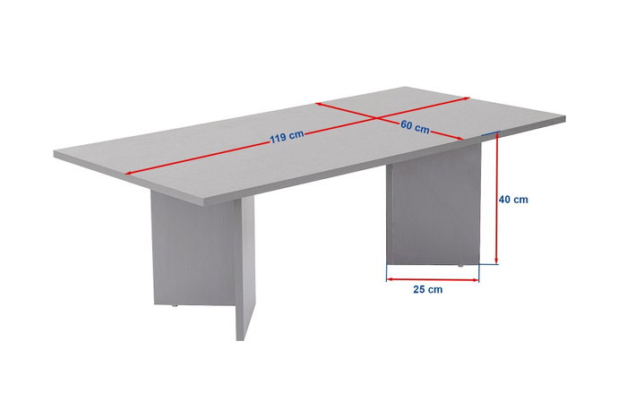 Nordure Mesa de Café Nogal 119x40x60 cm Tablero Melamina Sala de Estar Elegante Acogedora Duradera Sofisticada Moderna
